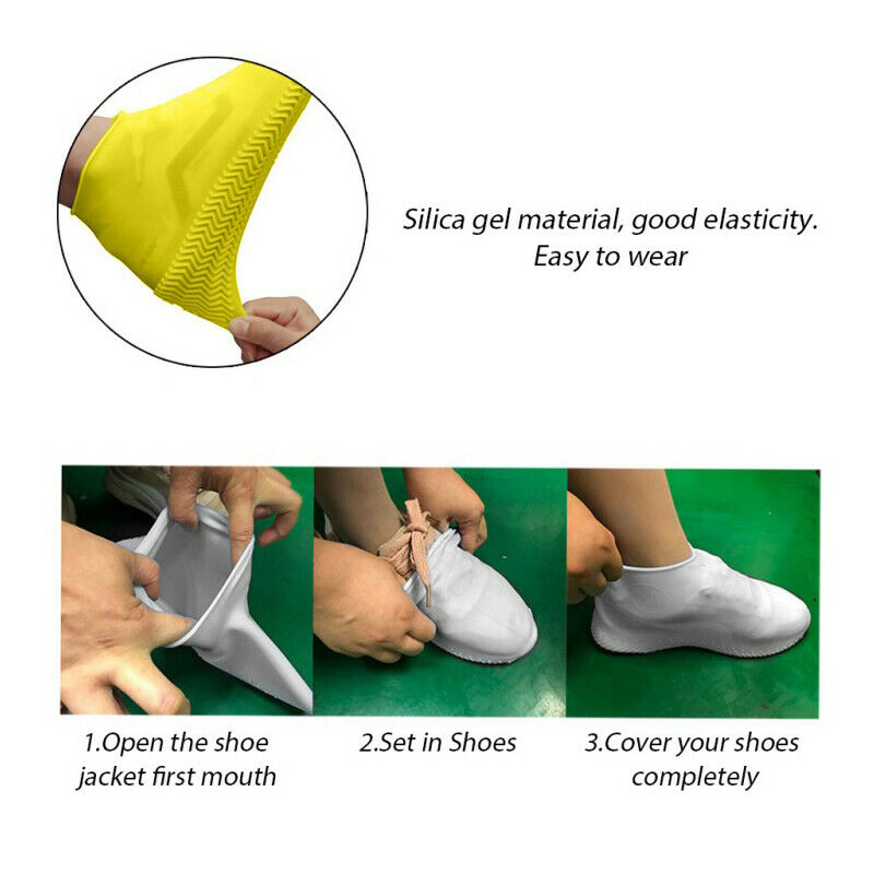 Waterproof Silicone Shoe Covers S/M/L Reusable Non-Slip Rain Boots Unisex Sneakers Protector for Outdoor Rainy Day Shoes Cover
