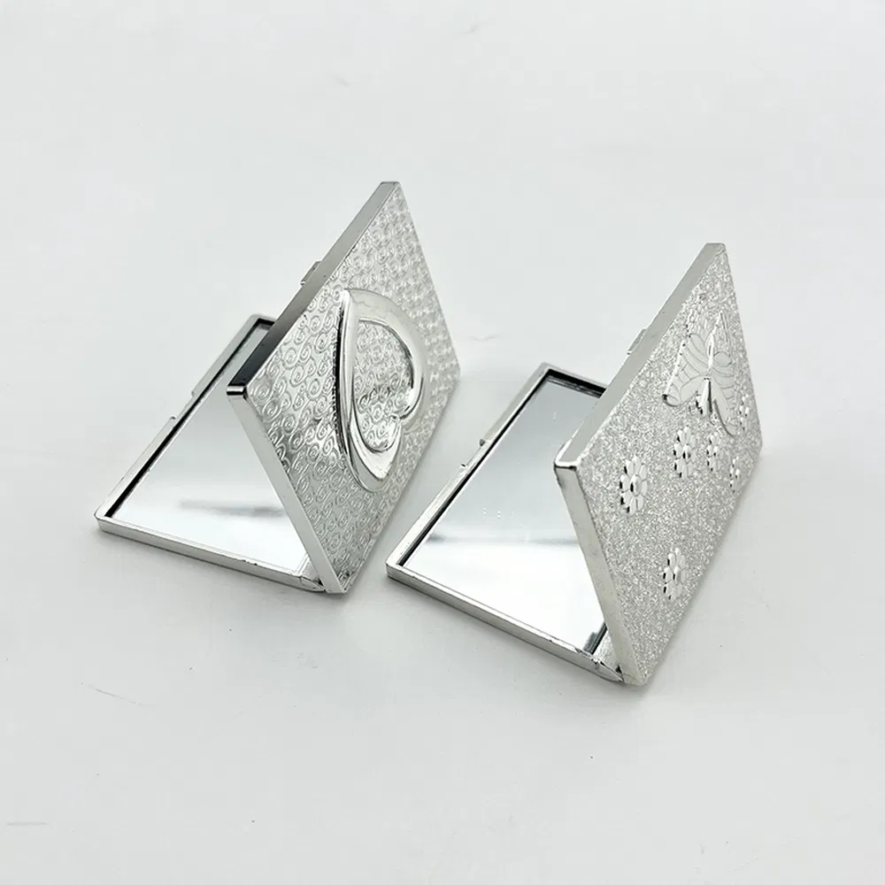 Custom Smooth Opening and Closing Reusable Portable Metal Compact Mirror