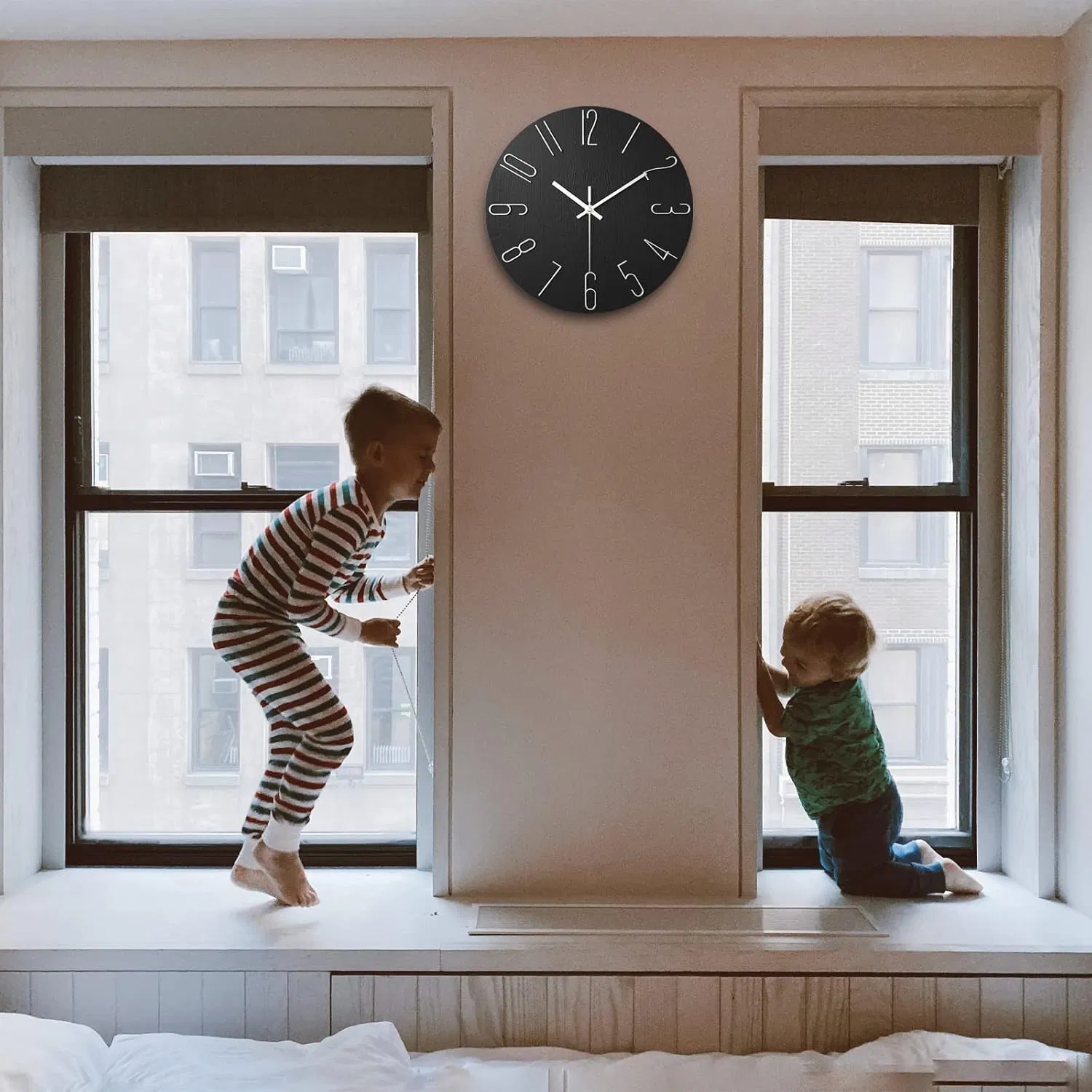 12 Inch Preciser Modern Style Wall Clock Silent Non Ticking