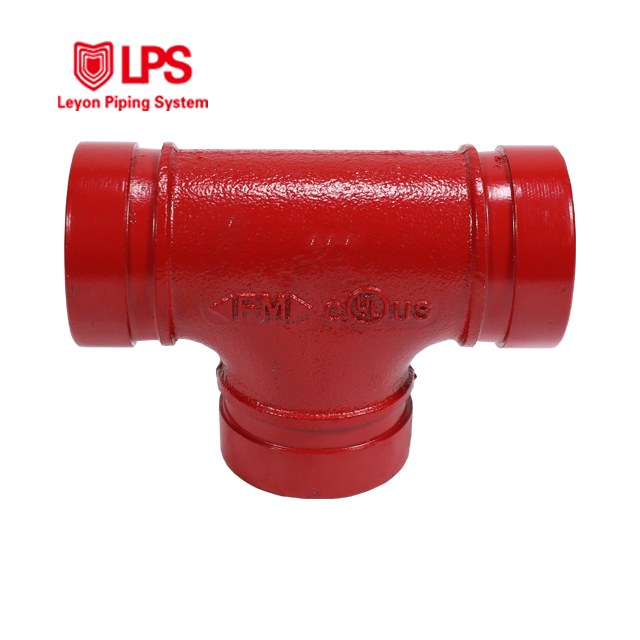 Leyon FM UL Fire Fighting Fire Sprinkler System Fire Protection Pipe Fitting Grooved Tee