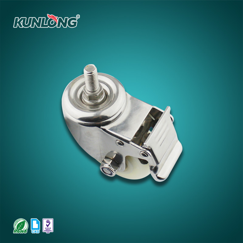 Sk6-Zz75108s Orange Rubber Wheel Black Zinc Plated Heavy Duty Swivel Casters Wheel