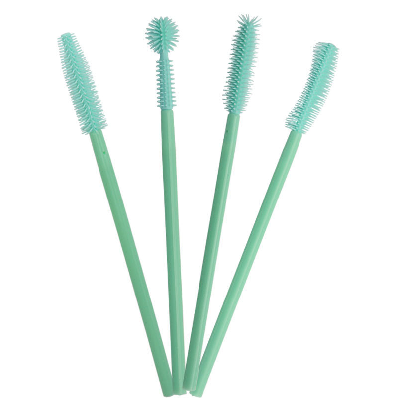 Mt Lashes Supplier Colorful Disposable Mascara Brush Silicone Head Wands Applicator Makeup Brush