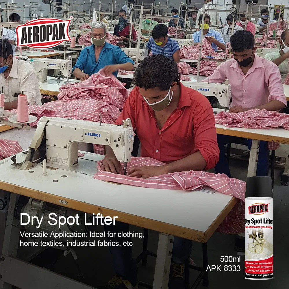 Aeropak 500ml Heavy-Duty Clothing Oil Stain Fast-Acting Removal Aerosol Cleaner Clothing Oil Stain Removal Spray