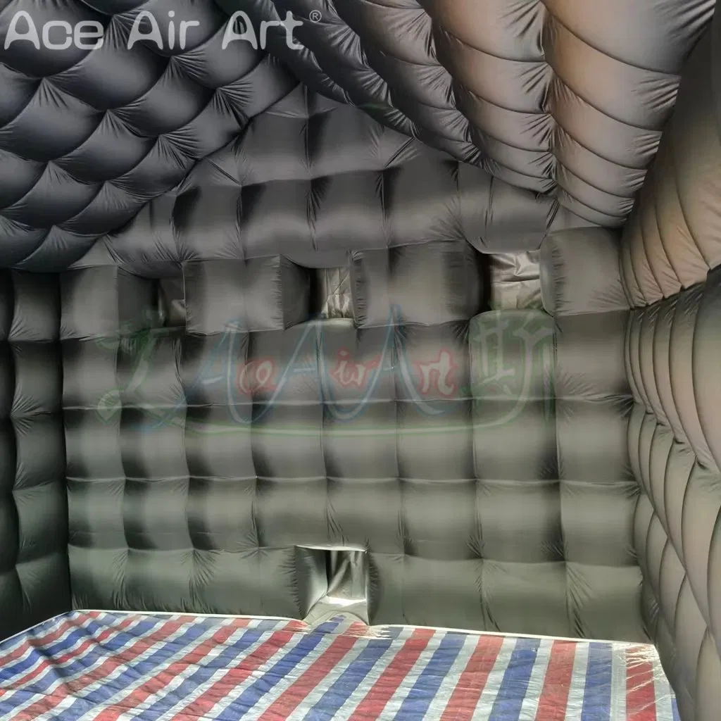 Birthday Backyard Wedding Inflatable Nightclub Tent Large Black Inflatable Party Club Tent