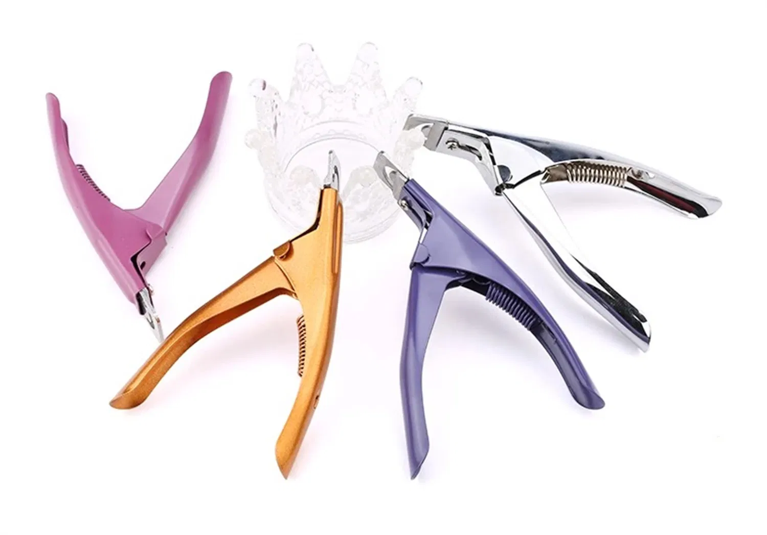 Professional Nail Art Clipper Special Type U Word False Tips Edge Cutters Manicure Colorful Stainless Steel Nail Art Tools