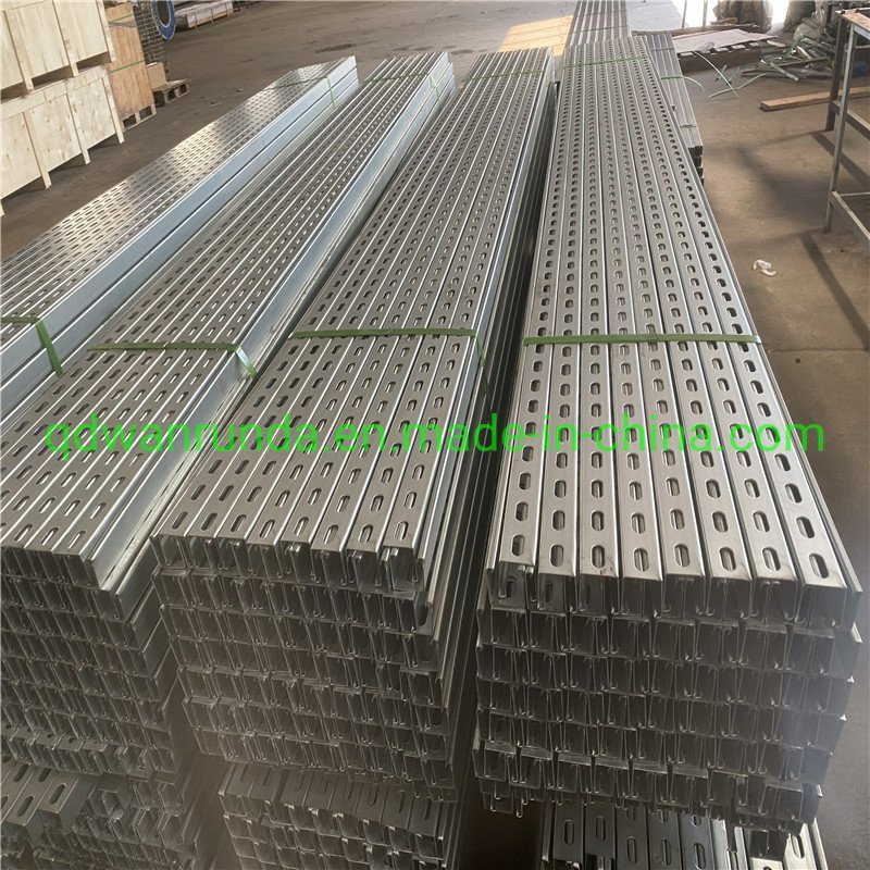 41X41X1.5mm Galvanized and Slotted C Steel Channel