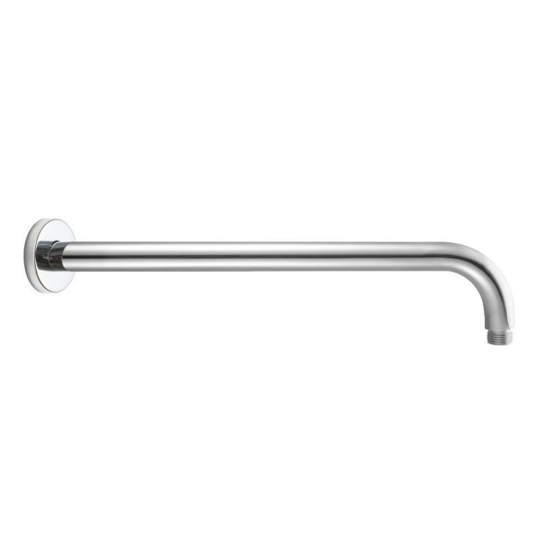 Wall Mounted 14 Inch Shower Arm with Flange S-Shape Stainless Steel Pipe Extra Long Replacement Shower Head Holder