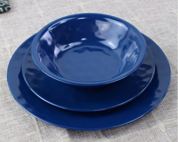 Factory Direct Supply Food Grade Melamine Plastic Cookware Sets Tableware 12PCS Dinner Set