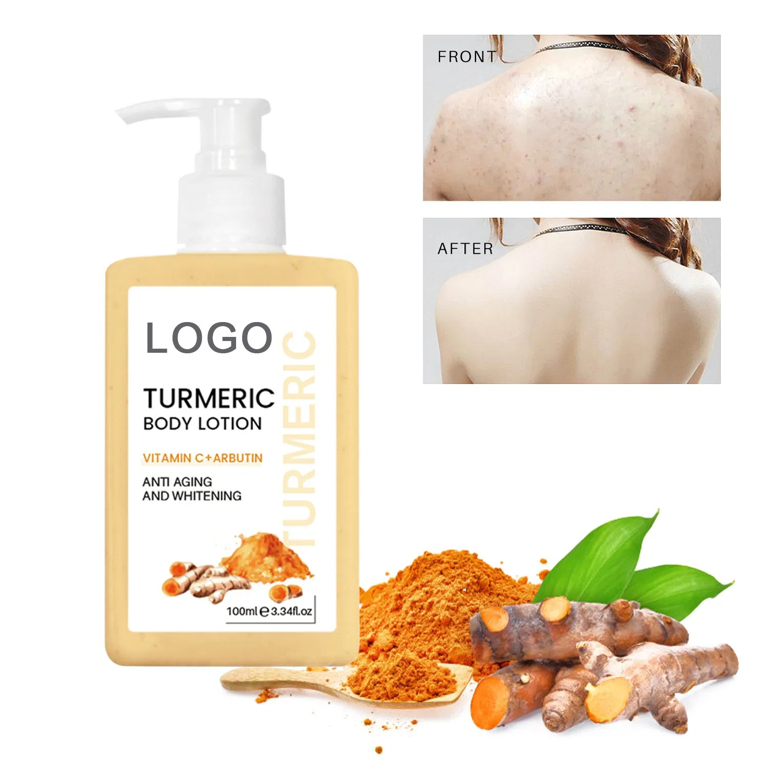 Beauty Cosmetics Skin Care Shea Butter Vitamin C Turmeric Body Lotion Whitening