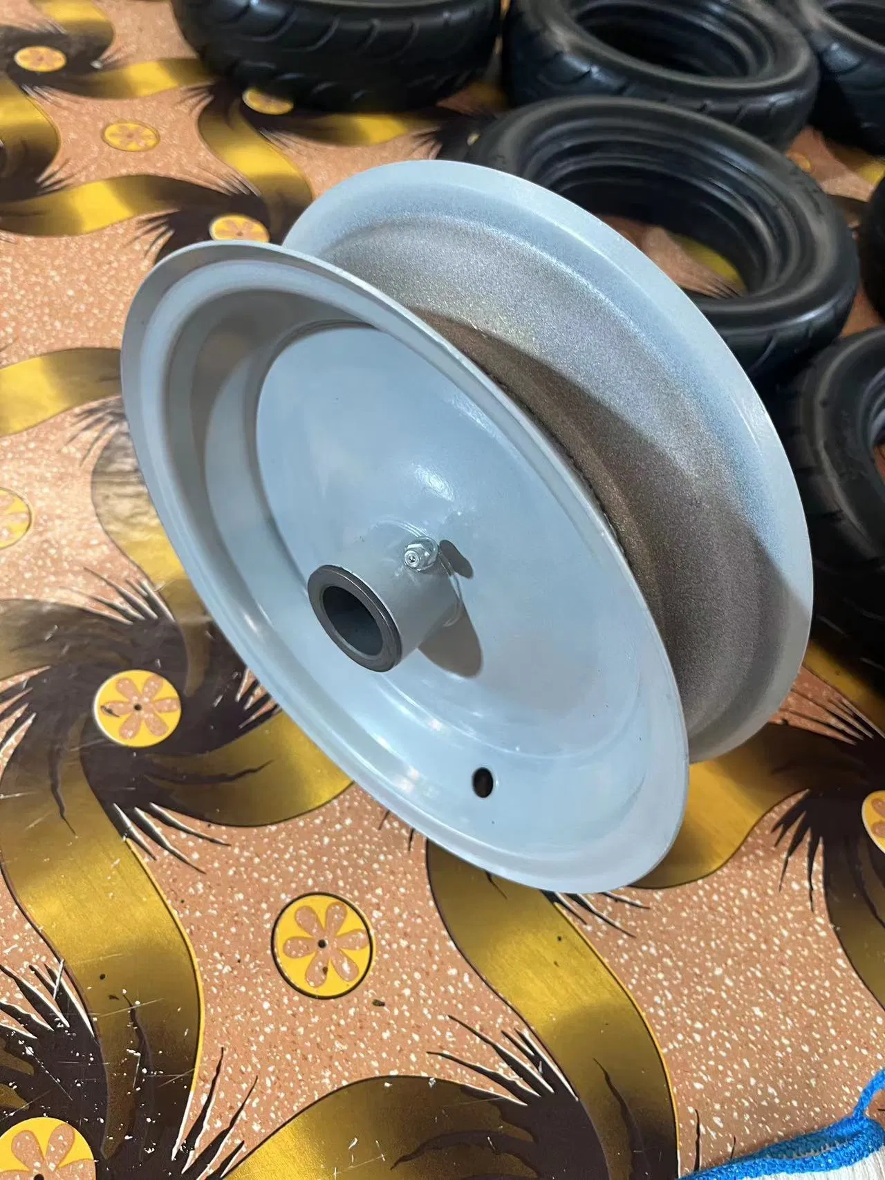 Skystar Heavy Duty 480-8 Polyurethane Foaming Flat Free PU Foam pneumatic Trolley Wheelbarrow Wheels