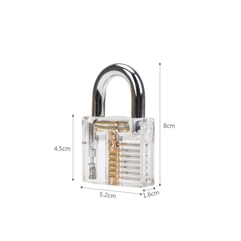 Stainless Steel 15 PCS Professional 1PC Padlock Unlocking Lock Pick Locksmith Tools