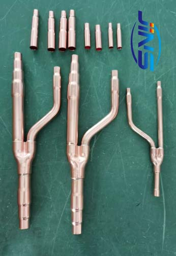 Welding Copper Manifold Header with Ball Valve Copper Pipe Fittings for Air Conditioner