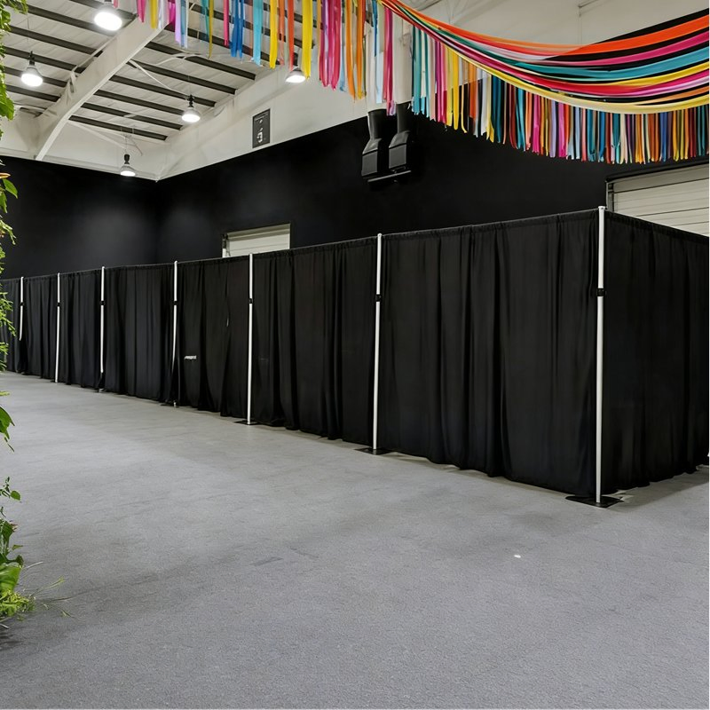 Custom Trade Show Booths Pipe and Drapery Drape Wholesale Kits