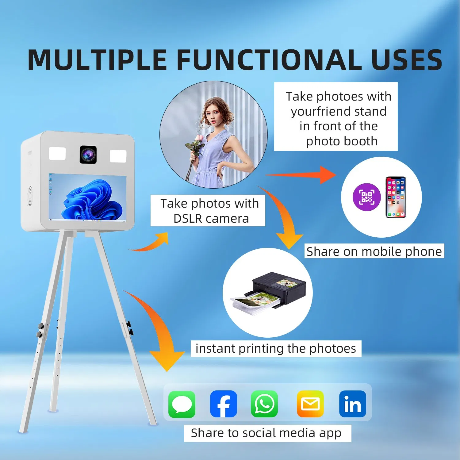 Фотобудка с мгновенной печатью Selfie Digital Camera