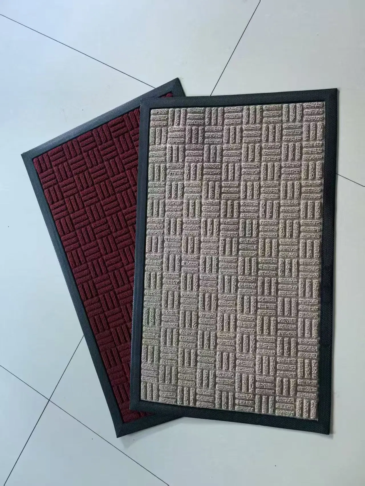 Geometric Print Fade Resistant OEM Bathroom Anti Slip Floor Mat