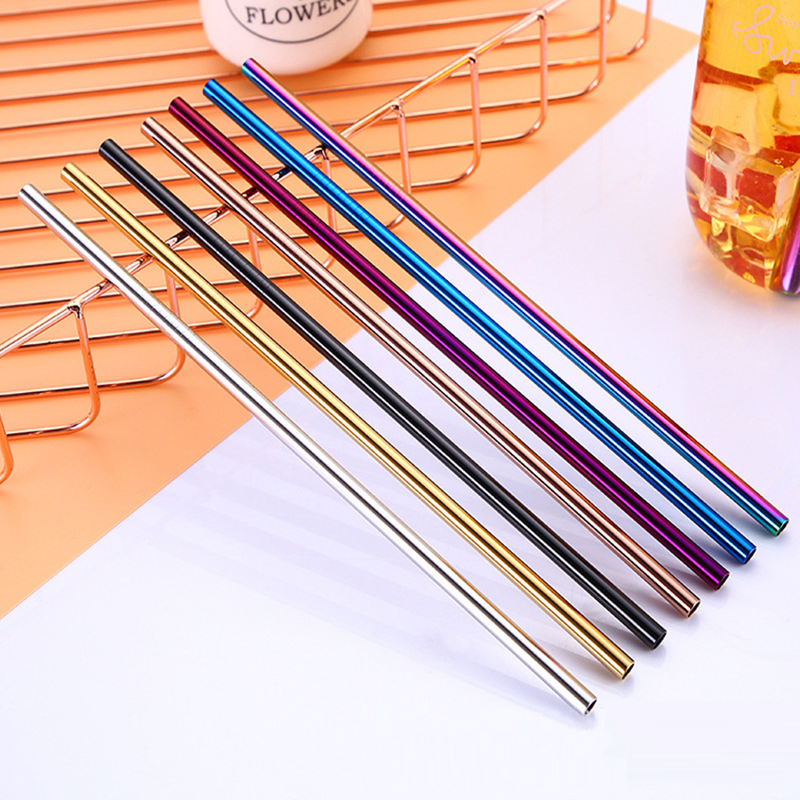Customized Stainless Steel Colorful Drinking Straws Eco Friendly Straw