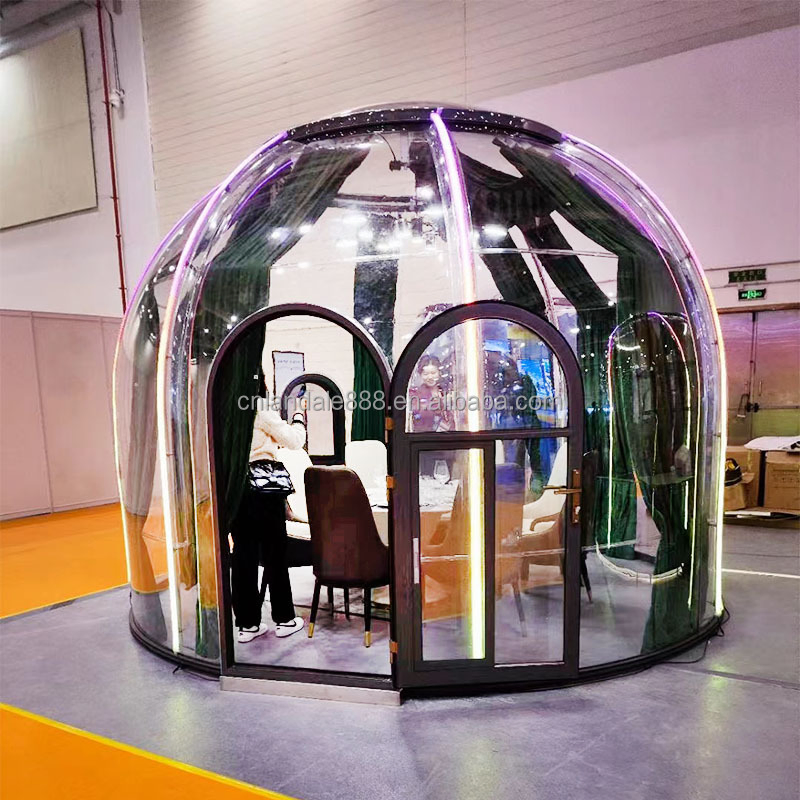 Full Hous Outdoor Glass Polycarbonate Dome House Glamping for Winter China Designs Bubble Dome Room