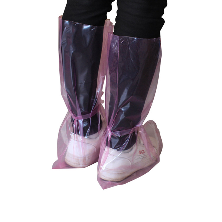 Disposable High Overboots with Binding Pig Farm Foot Cover Plastic Overboots