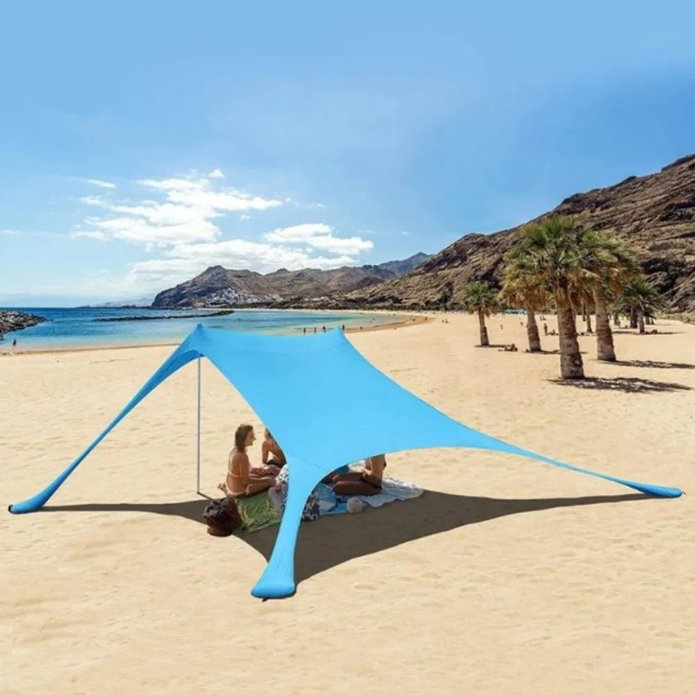 Pool Shade Sail Lightweight Tarp Canopy Tents with Sand Shovel Bl19268