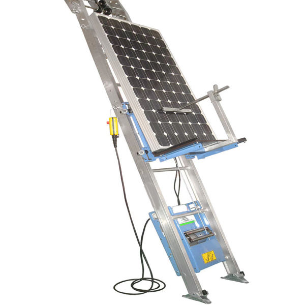 Assemble Electric Ladder Hoist 12m 39FT Aluminium Alloy Ladder Lift for Solar Panels Installation