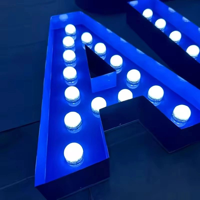 Factory Price Customized Outdoor LED Giant 3D Letters a-Z Metal Luminous RGB