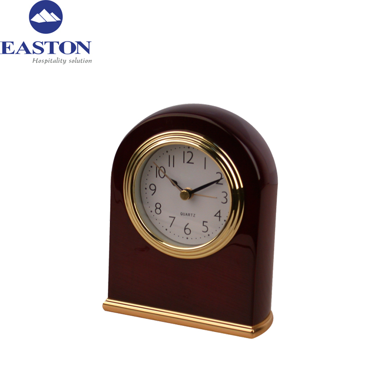 New Arrival Hotel Silent Wooden Body Alarm Clock