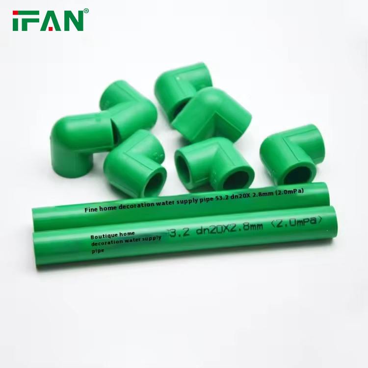Резьбовой уголок PPR Ifan 20-160мм, зеленый, PN25