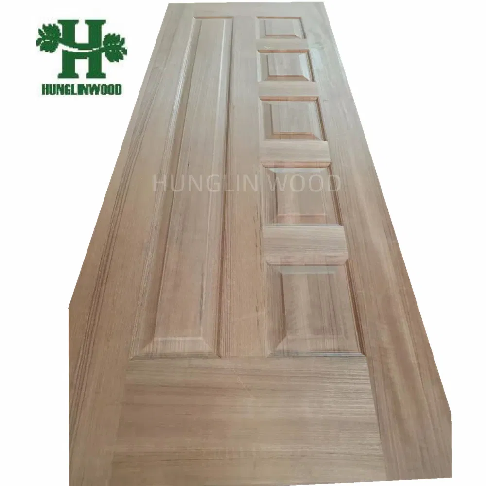 Doorskin Red Walnut Veneered Melamine Faced Moulded HDF Door Skin