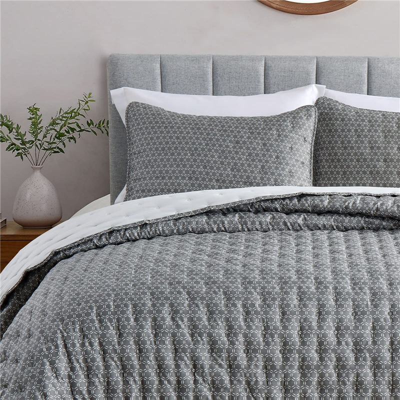 All Seasons 3 Pieces Cotton Quilt Set King Soft Lightweight Bedspreads & Coverlets with Pillow Shams