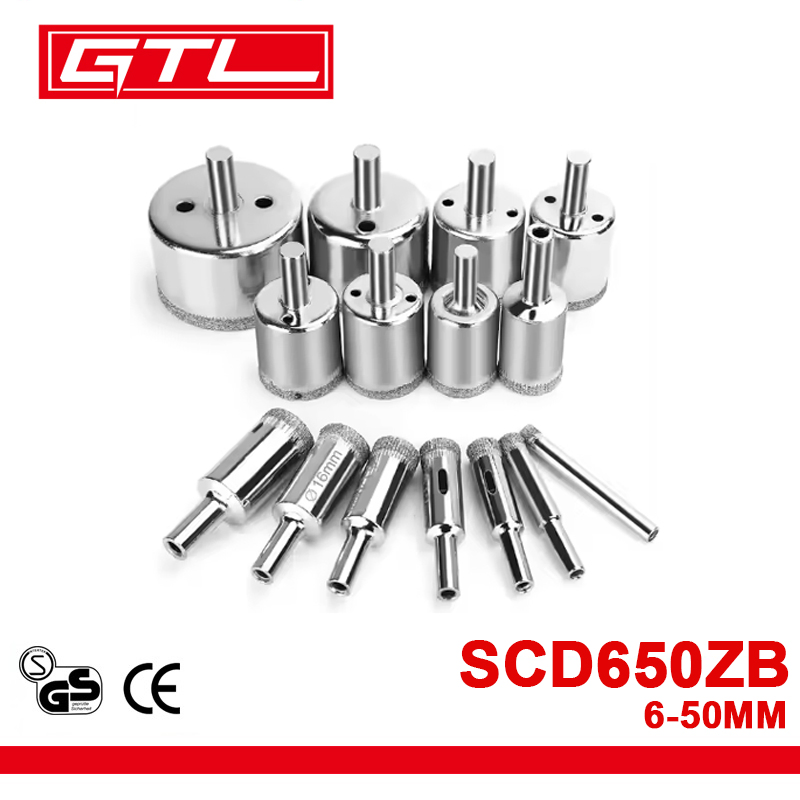 Drill Bits Set Diamond Core Hole Saw for Glass and Ceramic (SCD650ZB)