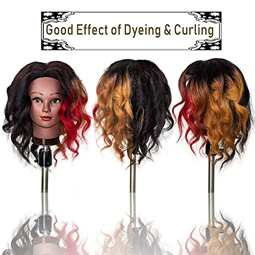 Манекен-голова для парикмахеров Afro с подставкой