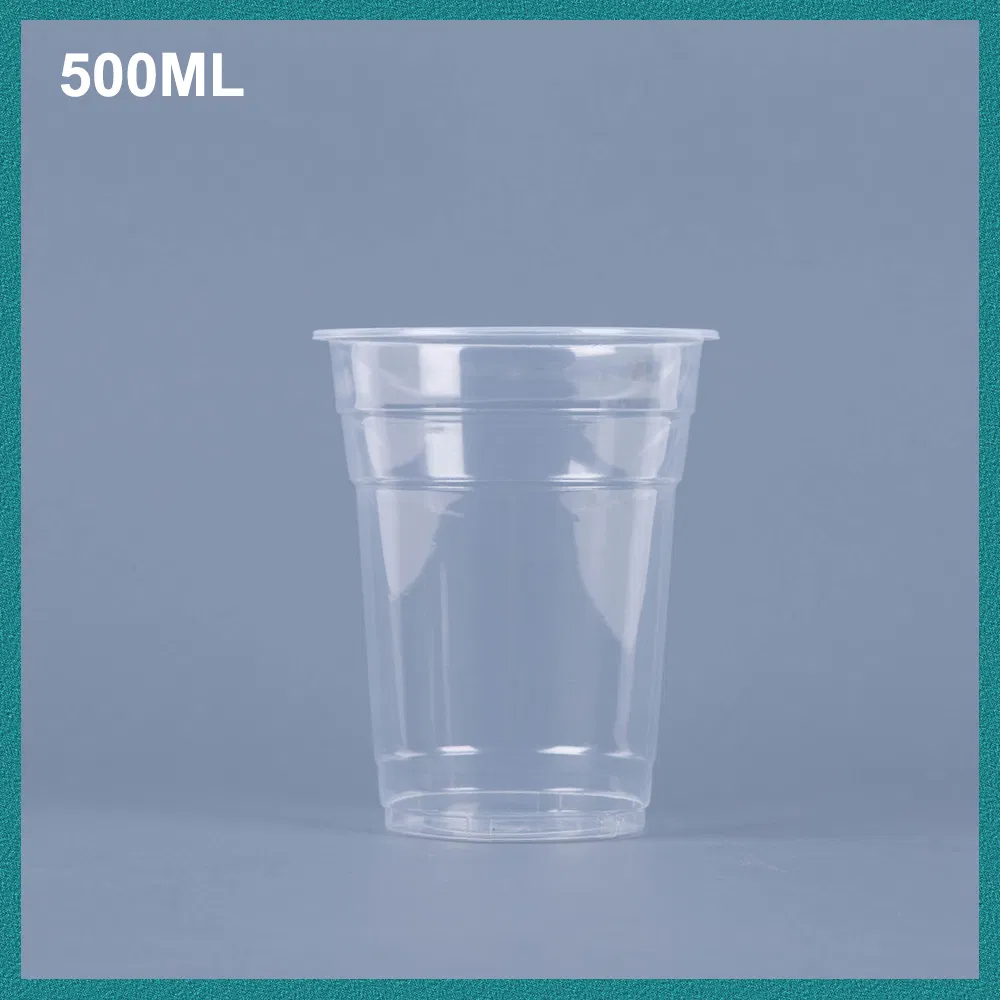 Прозрачные пластиковые стаканы с крышкой для холодных напитков