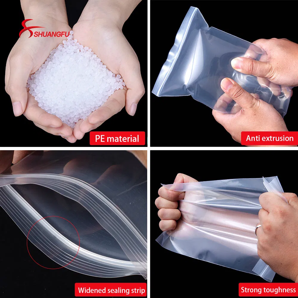 Thick Clear Storage Bags Heavy-Duty Transparent Plastic Zip Package Small Candy Bags