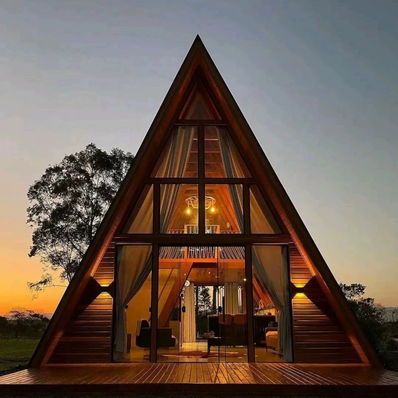 Easy Installation Triangle-Style House Designed for Camping, Hotel, and Eco-Friendly Accommodation