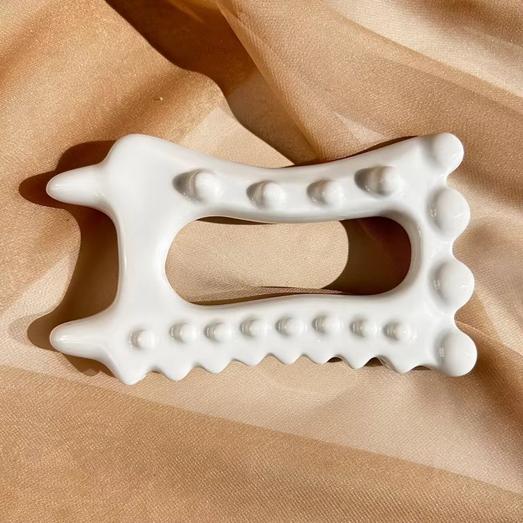 Body&Facial Massage Tool 100% Ceramic Guasha Stone for Facial Release