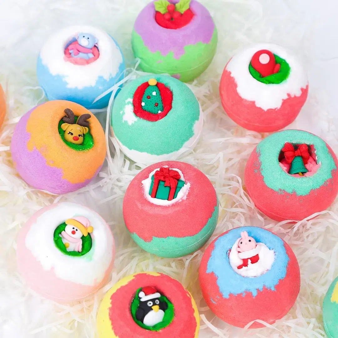 Online Wholesale and Retail Christmas 100% Natural Ingredients Bubble Bath Bombs Hand Made Bath Bomb Bath Fizzer Gift for Christmas Easter Party