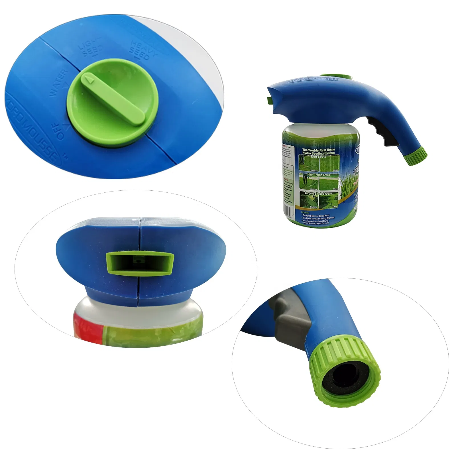 Hydro Mousse Lawn Liquid Seeder Hydroseeding Landscaping Portable Sprayer