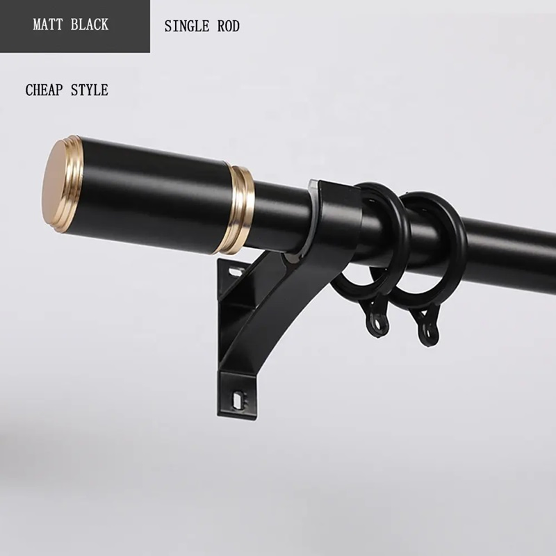 High Quality Window Grommet Gold 28mm Double Metal Aluminum Alloy Curtain Poles