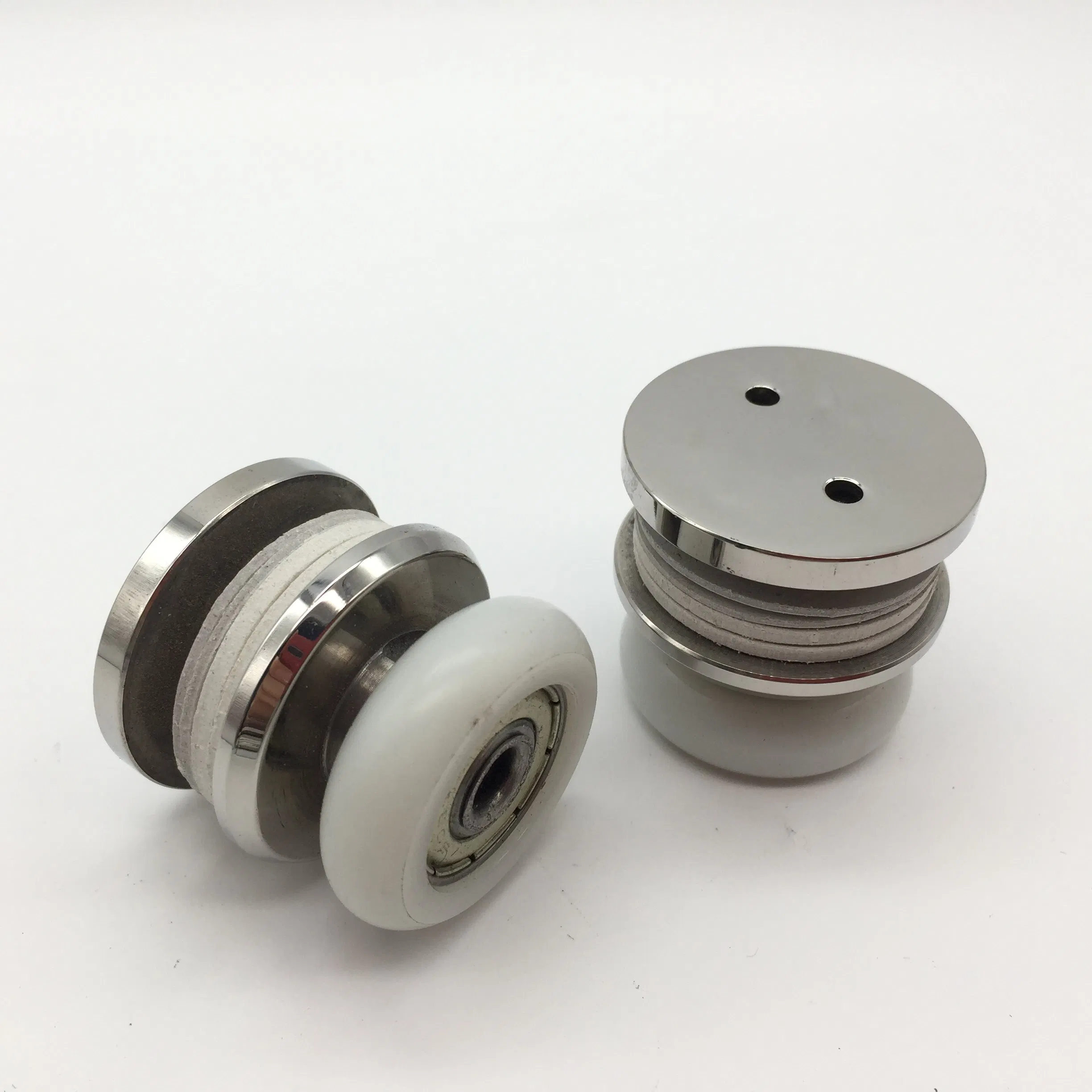 Polish Stainless Steel 90 Degree Sliding Shower Door System Fitting Kits