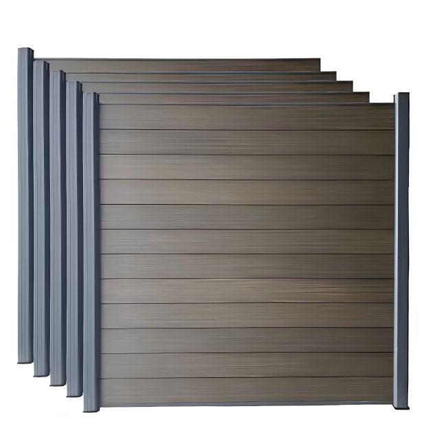Eco-Friendly Solid WPC Fence Panels Wood Plastic Composite Outdoor Fencing