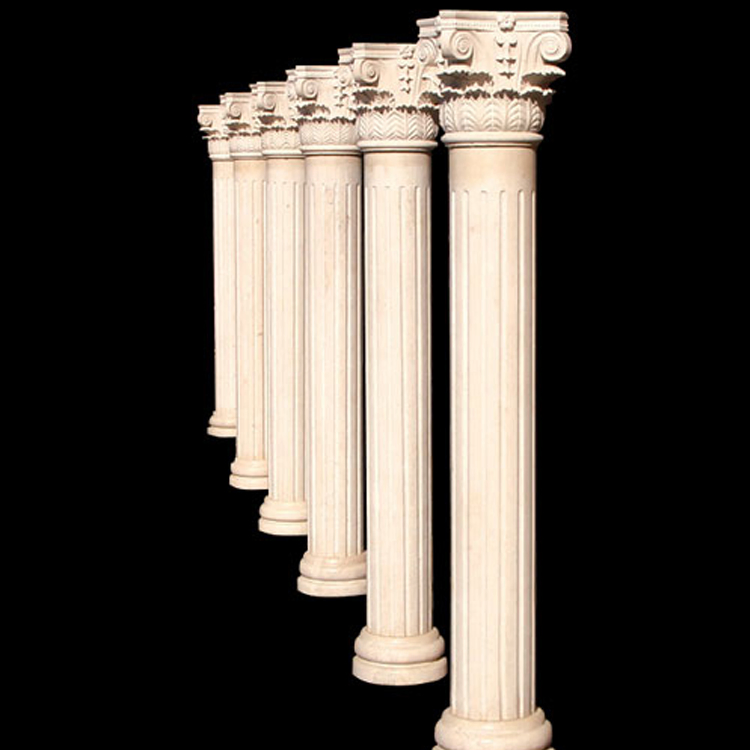 Custom Outdoor Decoration Pillar Interior Roman Granite Marble Column Carved Stone Pillar