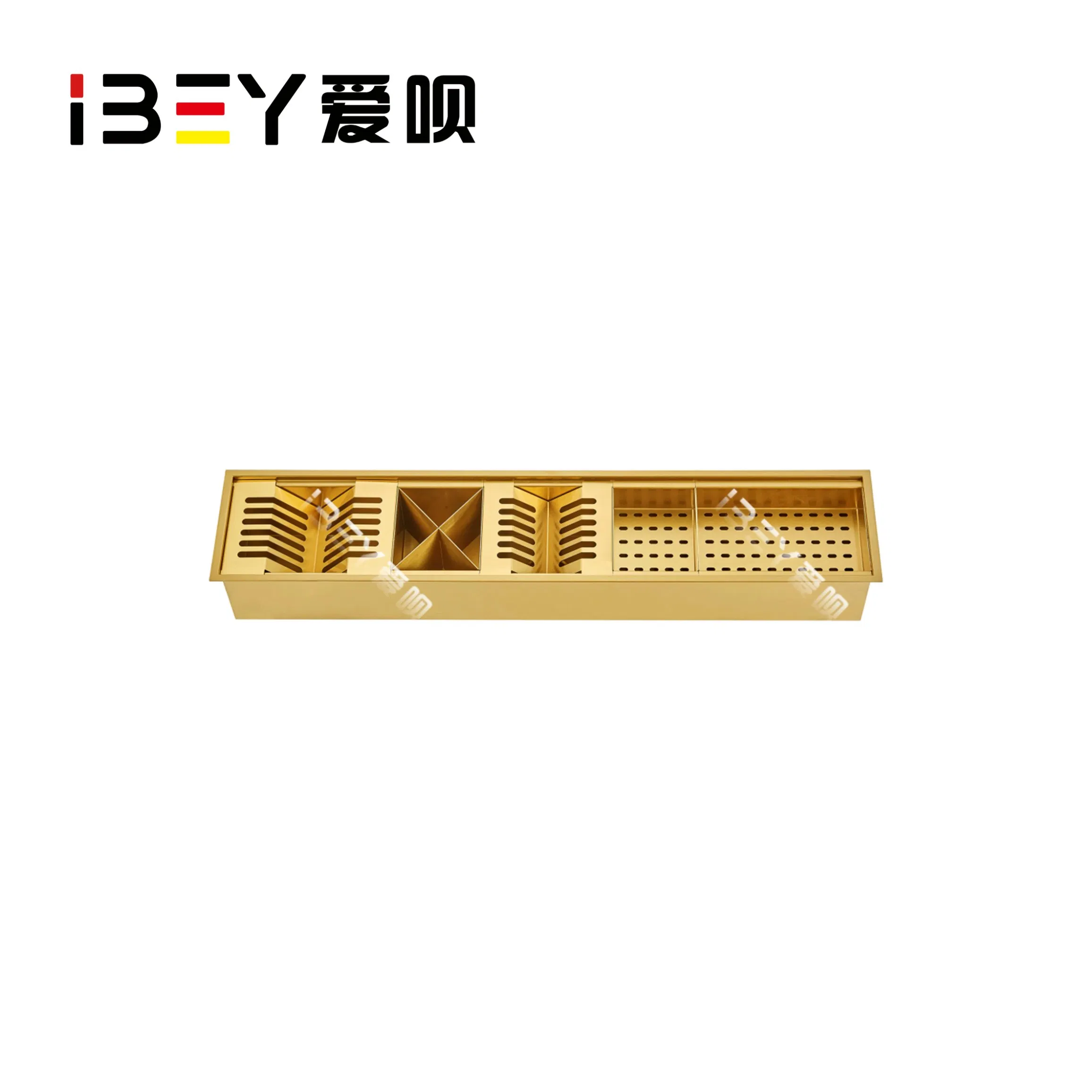 Ibey High-Quality Gold Stainless Steel Multi-Functional Bar Sink for Home Use