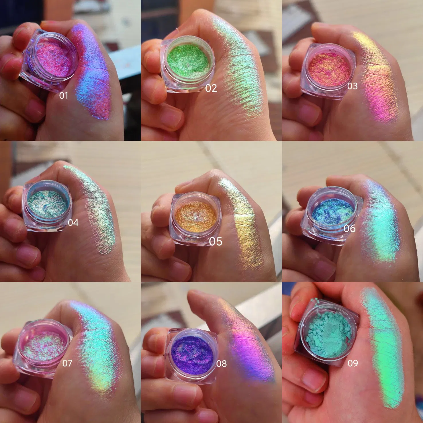 Vegan Chameleon Pigments Watercolor Eyeshadow Duo Chrome Pigments