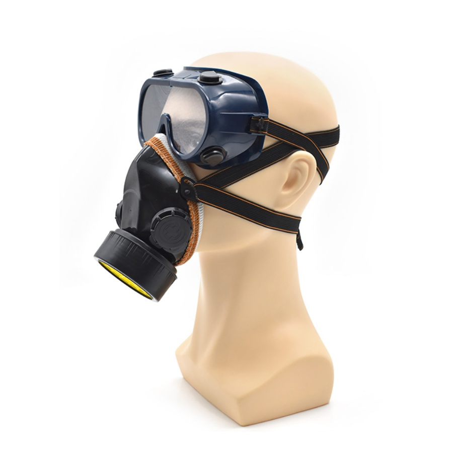 Chemical Respirator Mask with Safety Goggles (HT-5042)