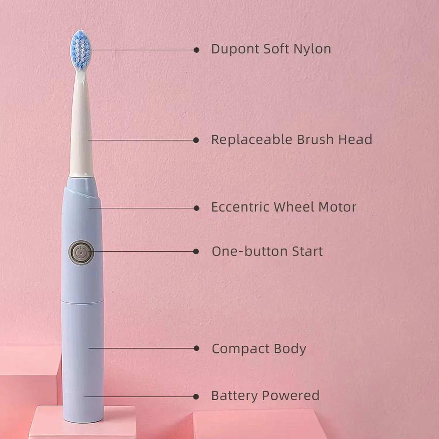 Wholesale Ipx7 Waterproof Teeth Whitening Battery Powered Electric Toothbrush