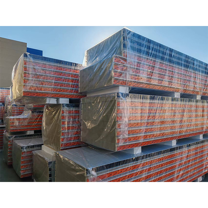 Rock Wool Supplier Soundproof Insulated Wall Panels Rock Wool Sandwich Panel