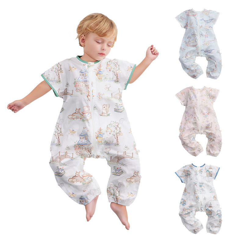 Bamboo Cotton Kids Sleep Sack Wholesale Custom Peppermint Fabric Baby Sleeping Bags