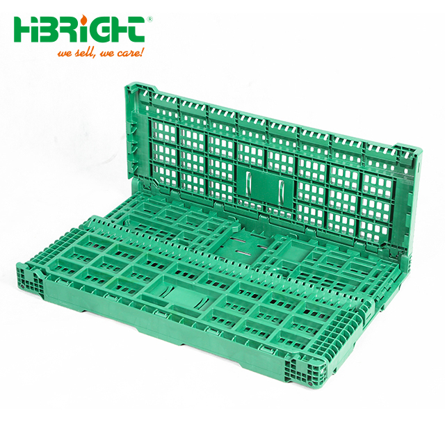Plastic Foldable Collapsible Stackable Storage Moving Crate for Vegetables Fruit