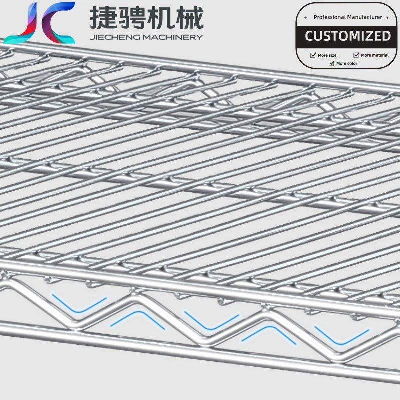 3-Layer Chrome Plated Wire Mesh Trolley Material Turnover Placement Stainless Steel
