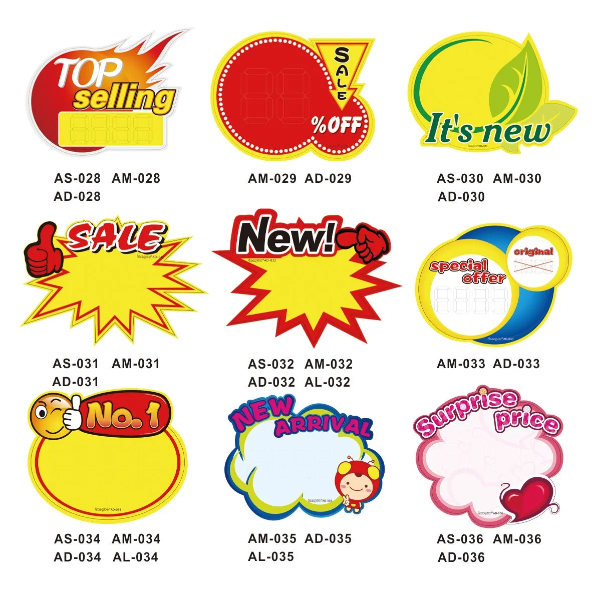 Customized Advertising Sticky Price Label for Supermarket Retail Stores